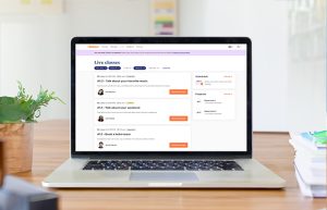 Babbel Live classes on laptop