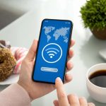 Searching for public Wi-Fi on phone app How to Stay Safe Using Public Wi-Fi