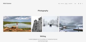 Micki kosman Portfolio on website