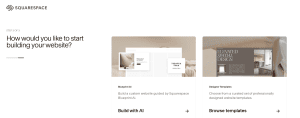 Squarespace AI or Design templates choice