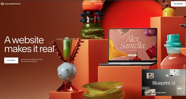 Squarespace homepage