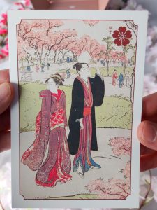 postcard inside the Sakuraco Seasons of Sakura box