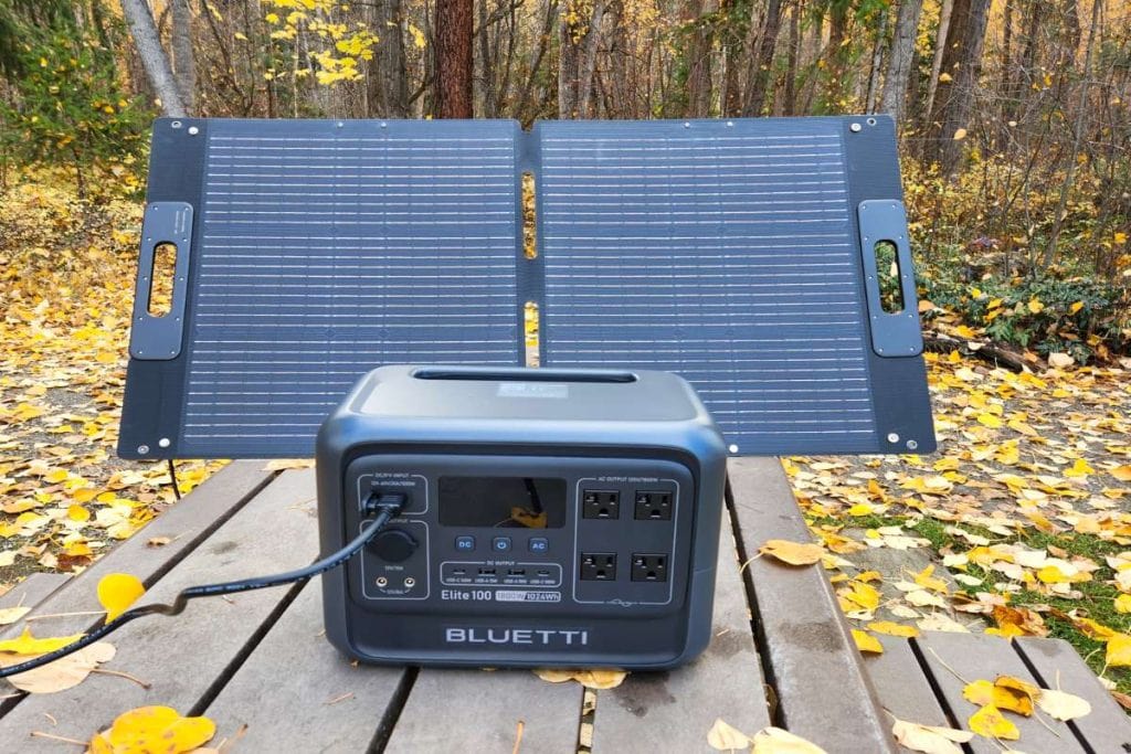 Bluetti Elite 100 V2 with solar panels 