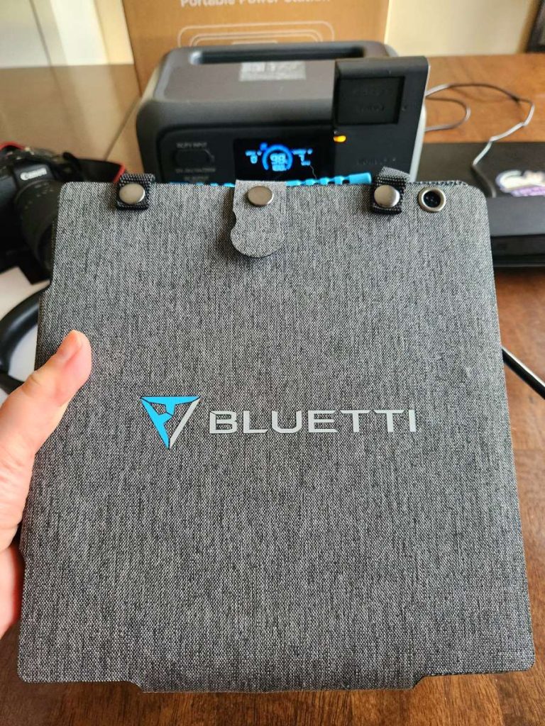 neatly folded BLUETTI SORA 60 Solar Panel 