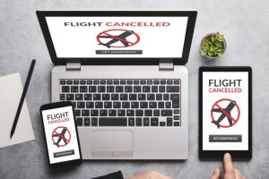 flight cancelled laptop phone and tablet