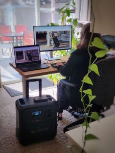 BLUETTI Elite 400 in home office charging in outage - Copy