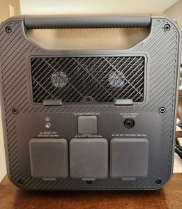 BLUETTI Apex 300 AC inputs on side