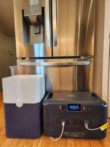 BLUETTI Apex 300 charging fridge and air purifier tall