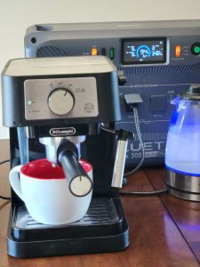 BLUETTI Apex 300 charging kettle and espresso maker tall-