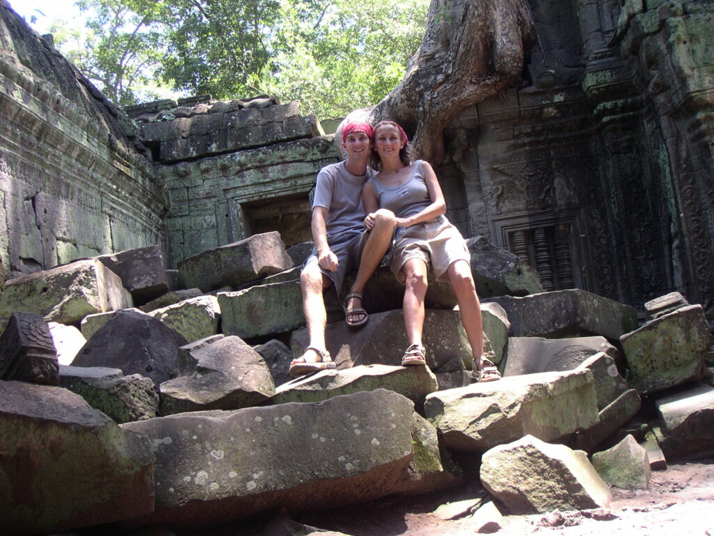 micki and charles in siem riep cambodia 2003